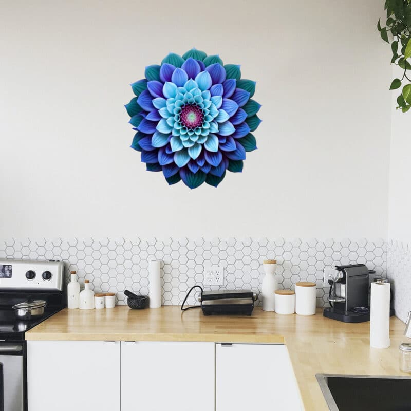 Dahlia Flower Die Cut Wall Art